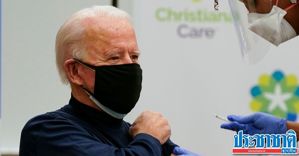 Biden shows off the novel coronavirus vaccine against “Trump” that initiated this project.